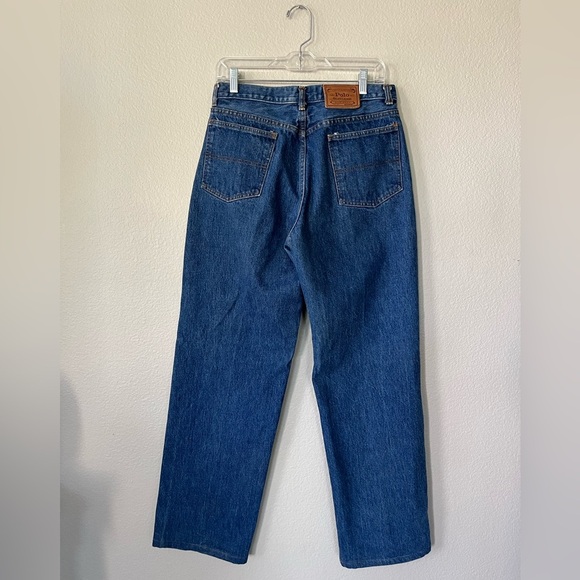 Vintage Polo Ralph Lauren Medium Wash 100% Cotton Straight Leg Women’s Size 6 - Picture 4 of 14
